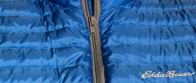 Eddie Bauer jacket with new YKK zipper replacement