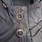 Close up detail of the new zipper